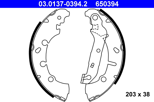 Brake Shoe Set (Rear axle)  Art. 03013703942