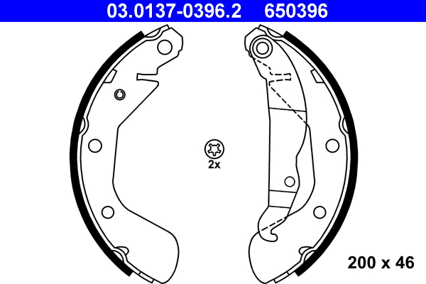 Brake Shoe Set (Rear axle)  Art. 03013703962