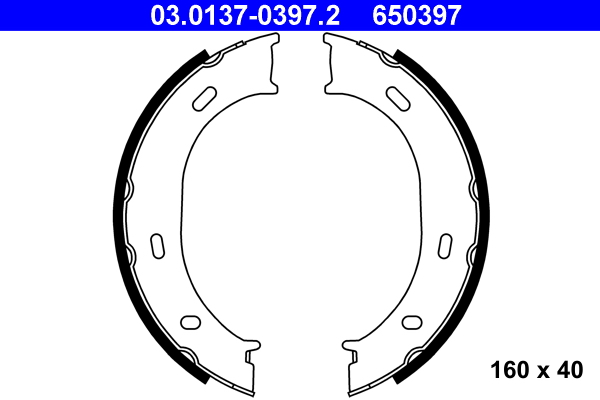 Brake Shoe Set, parking brake  Art. 03013703972