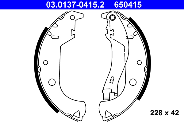 Brake Shoe Set (Rear axle)  Art. 03013704152