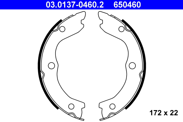 Brake Shoe Set, parking brake  Art. 03013704602