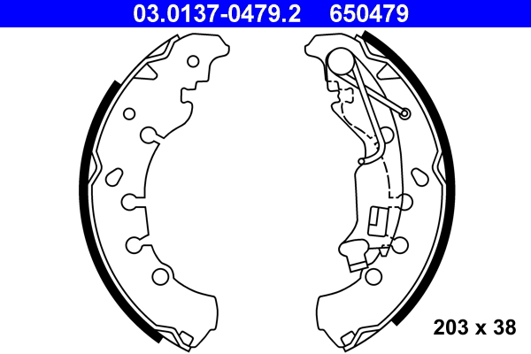 Brake Shoe Set (Rear axle)  Art. 03013704792