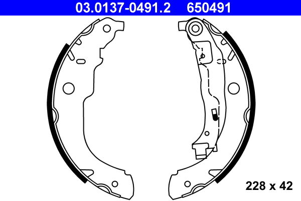 Brake Shoe Set (Front axle, Rear axle)  Art. 03013704912