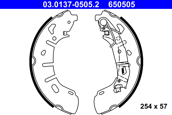 Brake Shoe Set (Rear axle)  Art. 03013705052