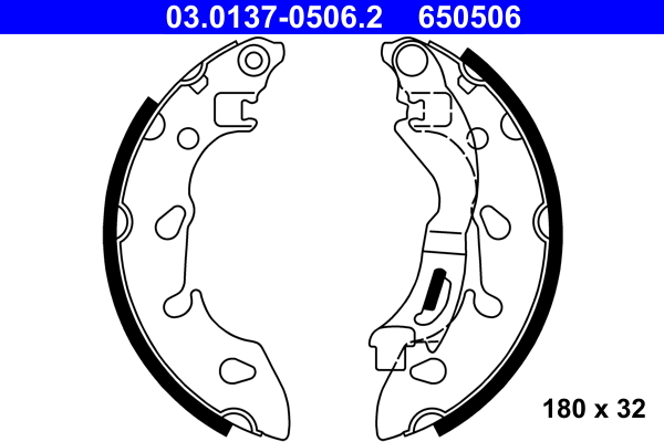 Brake Shoe Set (Rear axle)  Art. 03013705062