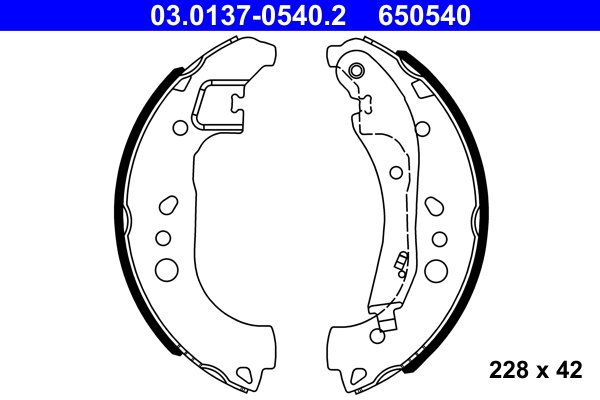 Brake Shoe Set (Rear axle)  Art. 03013705402