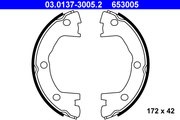 Brake Shoe Set, parking brake  Art. 03013730052