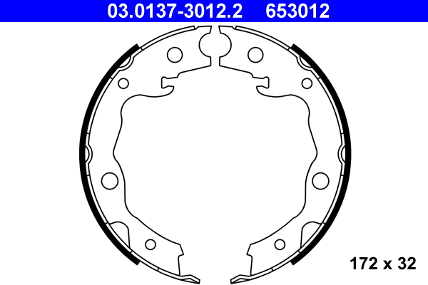 Brake Shoe Set, parking brake  Art. 03013730122