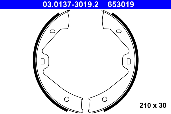 Brake Shoe Set, parking brake  Art. 03013730192