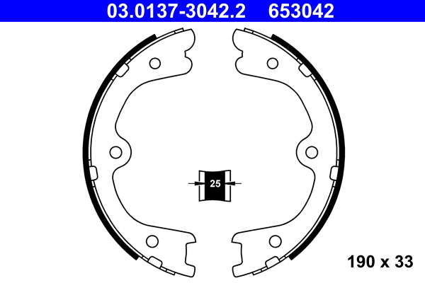 Brake Shoe Set, parking brake  Art. 03013730422