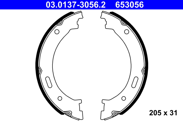 Brake Shoe Set, parking brake  Art. 03013730562