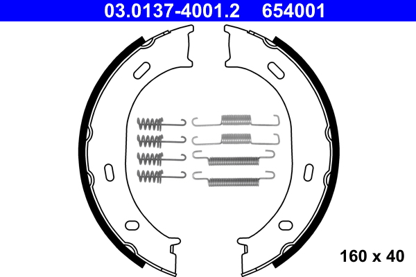 Brake Shoe Set, parking brake  Art. 03013740012