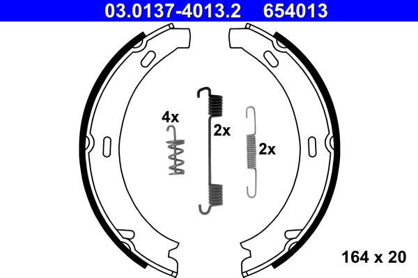 Brake Shoe Set, parking brake  Art. 03013740132