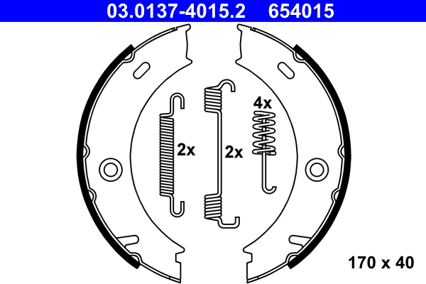 Brake Shoe Set, parking brake  Art. 03013740152