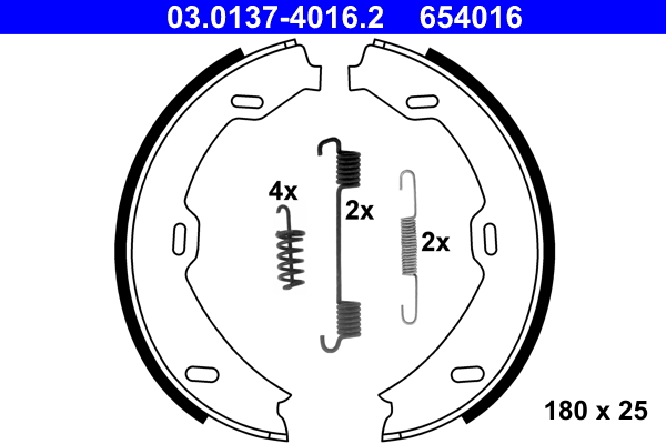 Brake Shoe Set, parking brake  Art. 03013740162