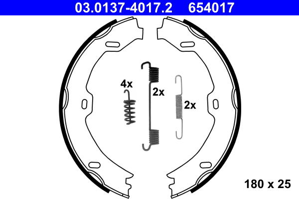 Brake Shoe Set, parking brake  Art. 03013740172