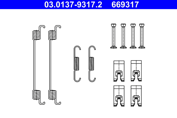 Accessory Kit, brake shoes (Front axle)  Art. 03013793172