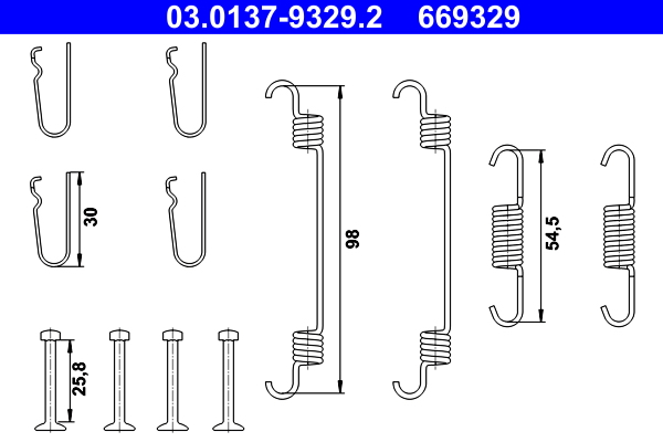 Accessory Kit, parking brake shoes (Mando)  Art. 03013793292