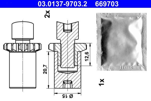 Accessory Kit, parking brake shoes  Art. 03013797032