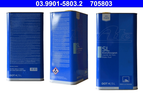 Brake fluids Brake fluid 5L (SL DOT 4) (SL DOT 4)  Art. 03990158032