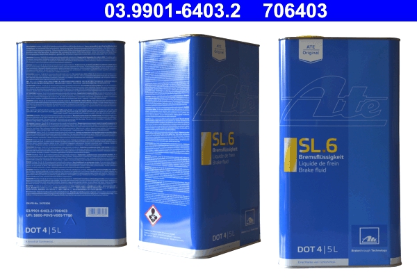 Brake fluids Brake fluid 5L (SL.6 DOT 4) (SL.6 DOT 4)  Art. 03990164032
