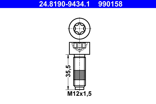 Bolt, brake disc  Art. 24819094341