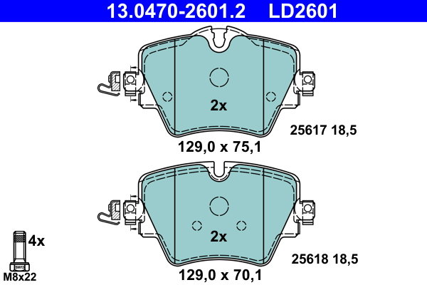 Brake Pad Set, disc brake (Front axle)  Art. 13047026012