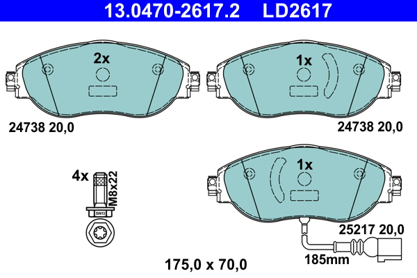 Brake Pad Set, disc brake (Front axle)  Art. 13047026172