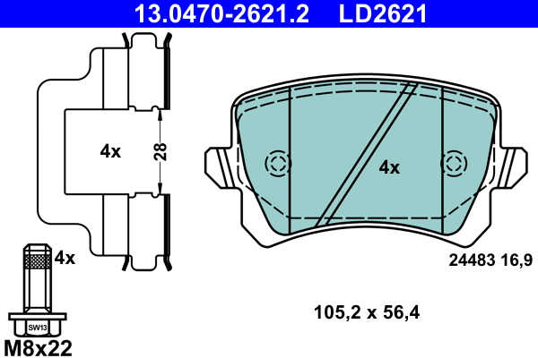 Brake Pad Set, disc brake (Front axle)  Art. 13047026212