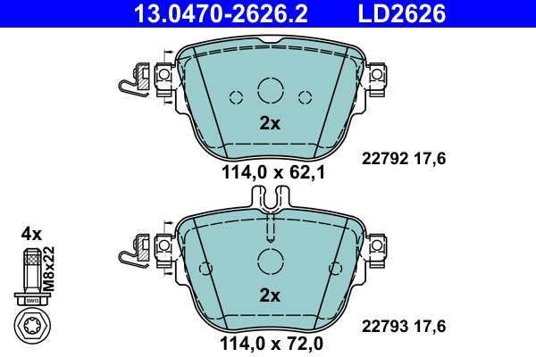 Brake Pad Set, disc brake (Rear axle)  Art. 13047026262