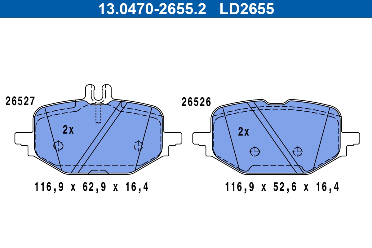 Brake Pad Set, disc brake  Art. 13047026552