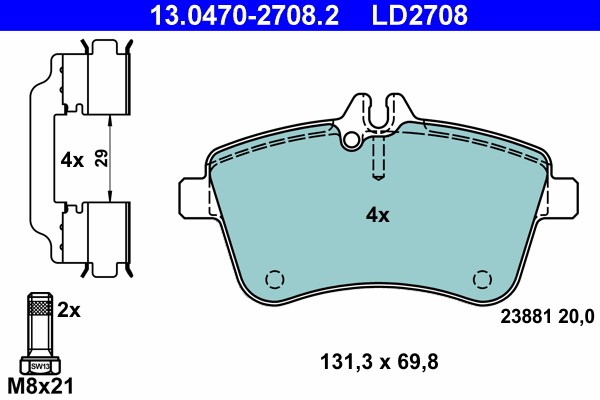 Brake Pad Set, disc brake (Front axle)  Art. 13047027082