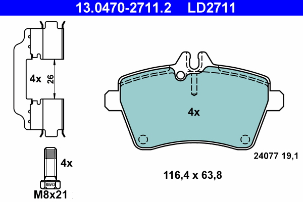 Brake Pad Set, disc brake (Front axle)  Art. 13047027112