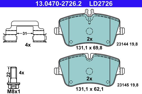 Brake Pad Set, disc brake (Front axle)  Art. 13047027262