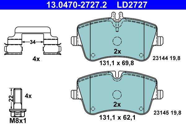 Brake Pad Set, disc brake (Front axle)  Art. 13047027272