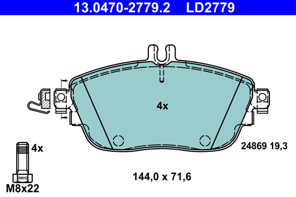 Brake Pad Set, disc brake (Front axle)  Art. 13047027792