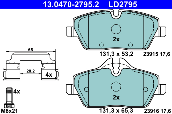 Brake Pad Set, disc brake (Front axle)  Art. 13047027952