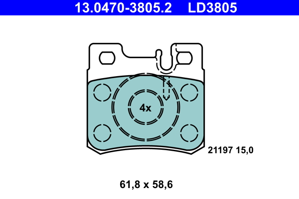 Brake Pad Set, disc brake (Rear axle)  Art. 13047038052