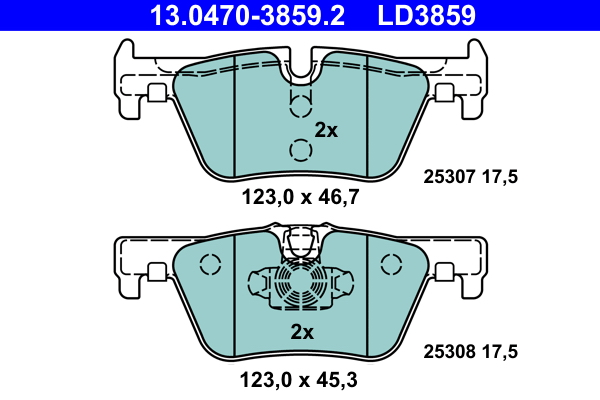 Brake Pad Set, disc brake (Rear axle)  Art. 13047038592