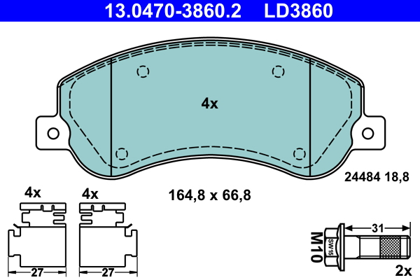 Brake Pad Set, disc brake (Front axle)  Art. 13047038602