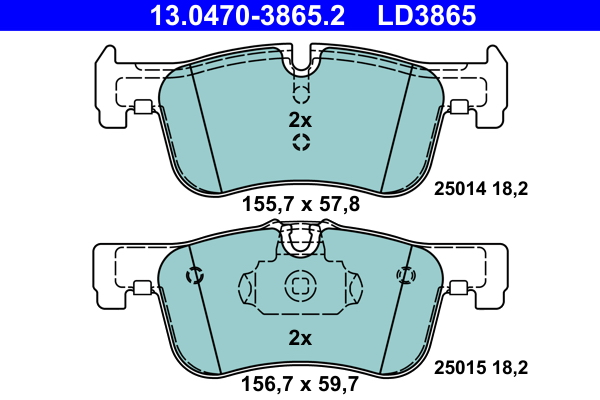 Brake Pad Set, disc brake (Front axle)  Art. 13047038652