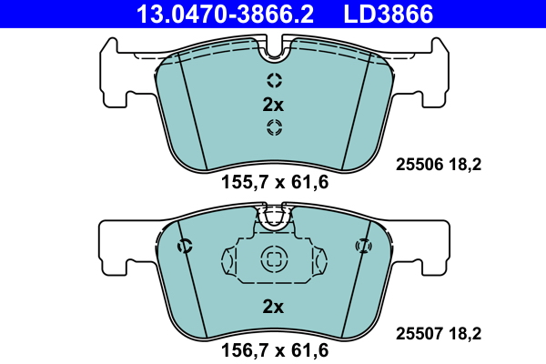 Brake Pad Set, disc brake (Front axle)  Art. 13047038662