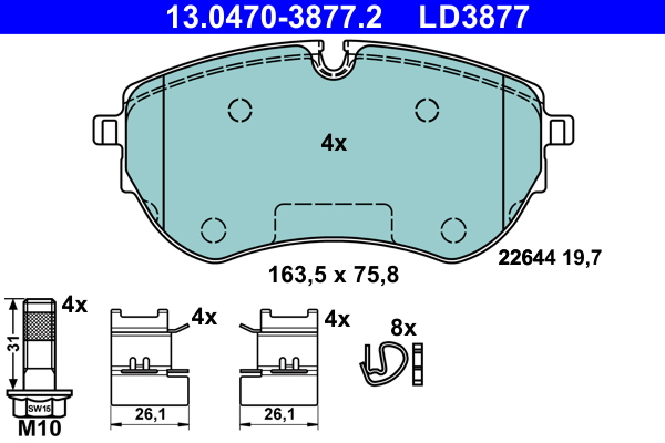 Brake Pad Set, disc brake (Front axle)  Art. 13047038772