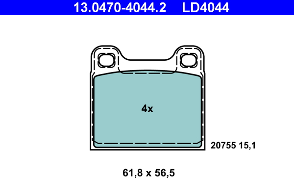 Brake Pad Set, disc brake (Rear axle)  Art. 13047040442