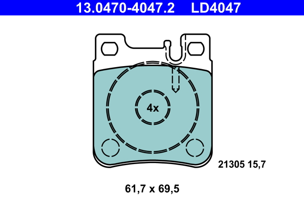 Brake Pad Set, disc brake (Rear axle)  Art. 13047040472