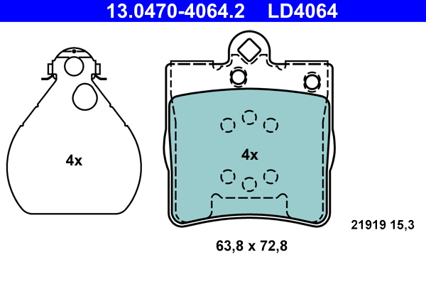 Brake Pad Set, disc brake (Rear axle)  Art. 13047040642