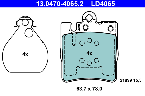 Brake Pad Set, disc brake (Rear axle)  Art. 13047040652