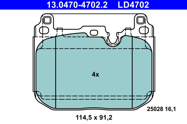 Brake Pad Set, disc brake  Art. 13047047022