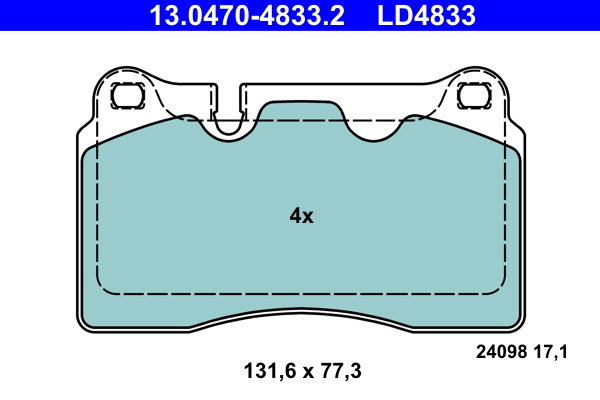 Brake Pad Set, disc brake (Front axle)  Art. 13047048332