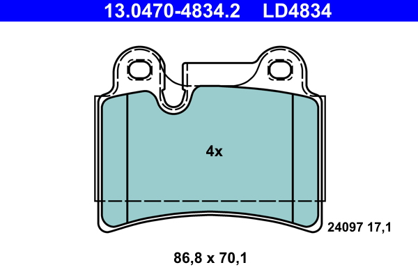 Brake Pad Set, disc brake (Rear axle)  Art. 13047048342